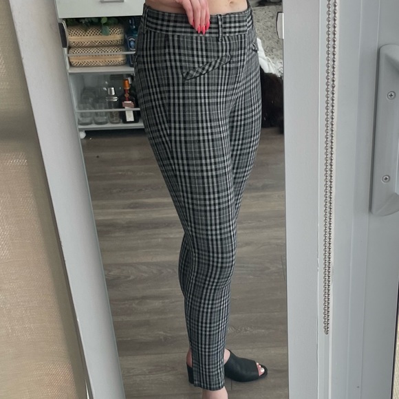 Gap - Skinny Plaid Pants, black/grey - Picture 1 of 4